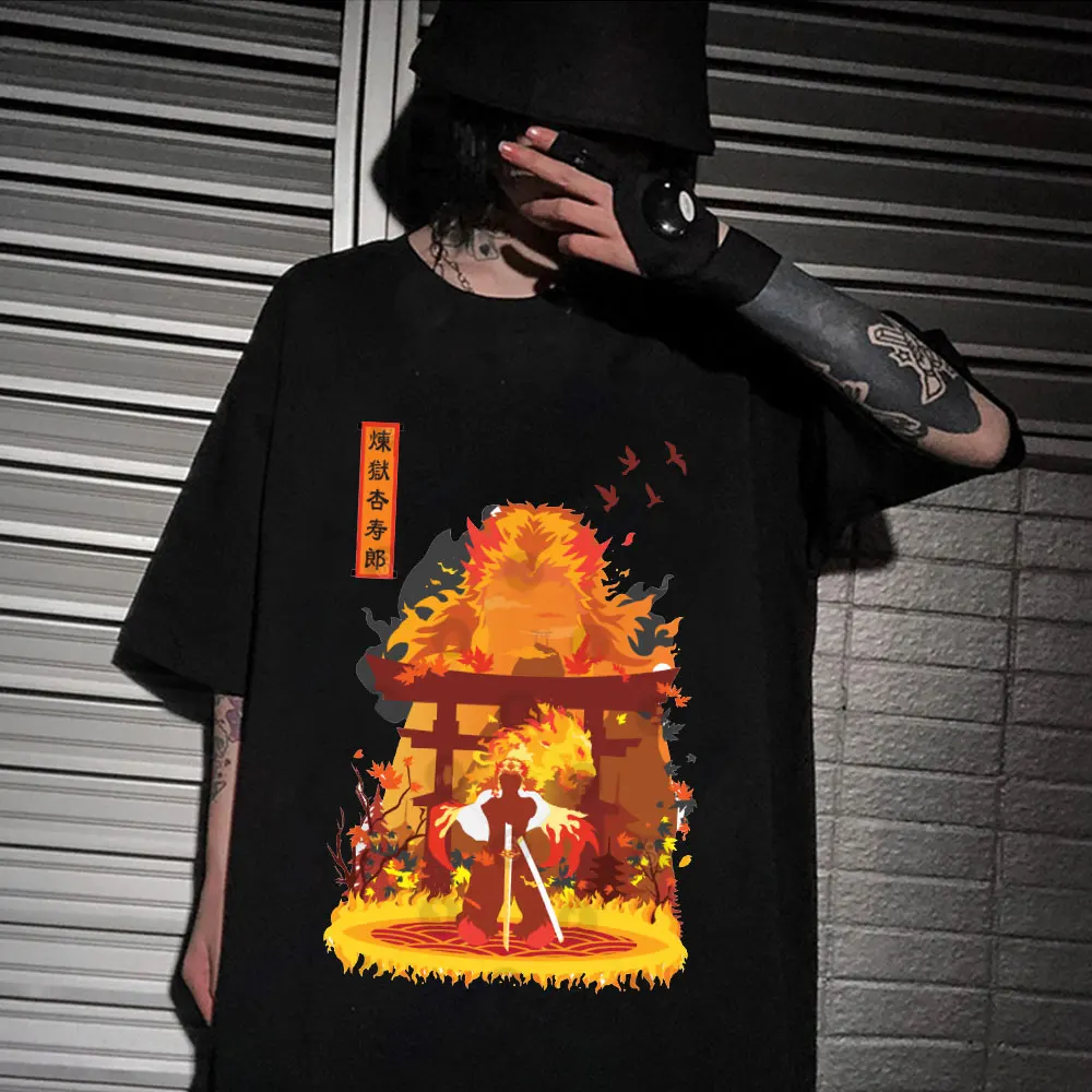 

Футболка мужская с принтом из японского аниме «рассекающий демонов»