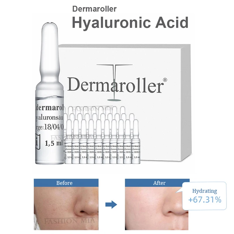 

German Hyaluronic Acid Ampoule Essence Dermaroller Whitening Moisturizing Anti-aging Hyaluronic Acid Essence Dr. Pen Treatment
