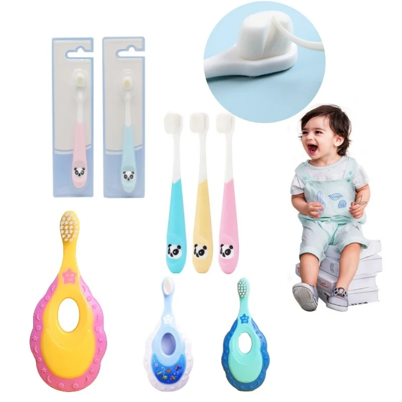 

Children Toothbrush Infant Bebe Toothbrush with Handle Silicone Oral Care Cleaning Brush for Toddlers Ages 2-12 Drop Ship