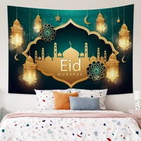 eid mubarak festival tapestry muslim ramadan moon star lantern room home decor carpet bohemian wall hanging tapestries blanket