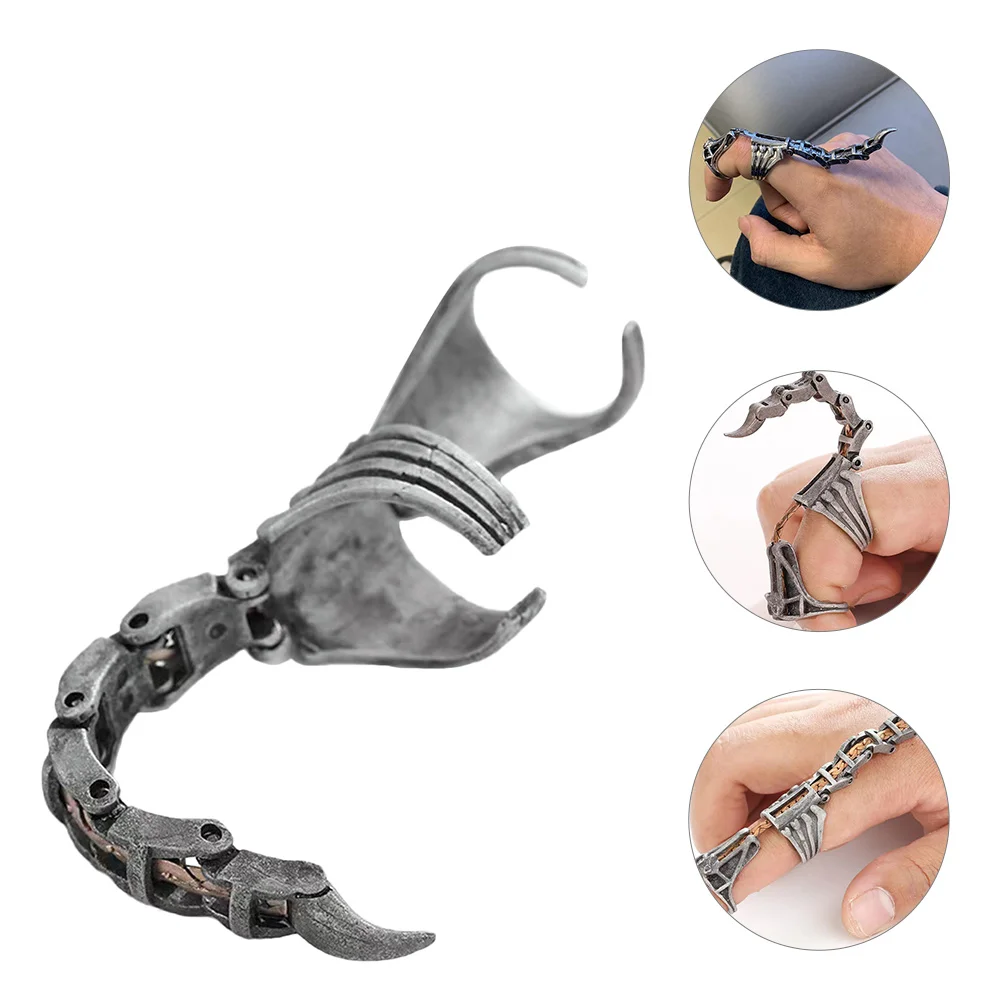 

Finger Ring Rings Gothic Knuckle Full Punkclaws Scorpionjoint Mens Vintage Open Claw Cosplay Tips Men Tail Gift Hinged Metal