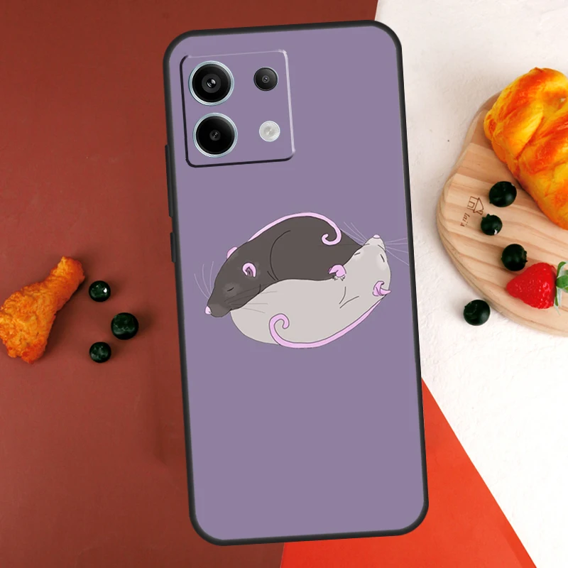 Милый чехол Rattie Rats для Xiaomi Redmi Note 13 14 Pro 9 10 11 12 Pro 10S 11S 12S Redmi 13C 10C 12C 14C Coque (art.: 3920cd08bf50a) - 3920cd08bf50a