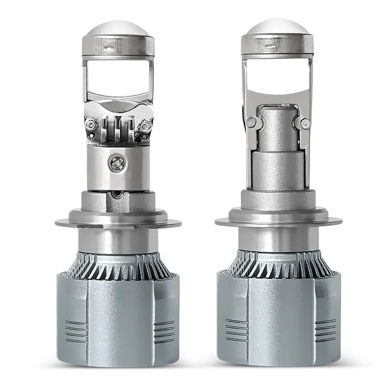 

2 шт. 100 Вт H4 светодиодные мини-лампы для фар супер яркие 50000LM двухсветодиодные линзы проектора H4 фары дальнего ближнего света для автомобиля мото