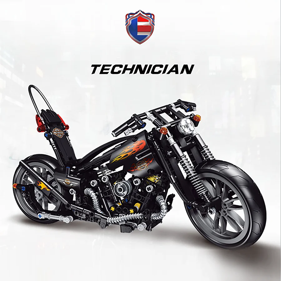 

City High-tech Motorcycle Car Model Motorbike Building Blocks Model Speed Racer Bricks Chirldren DIY Toy Christmas Gift Kids Toy