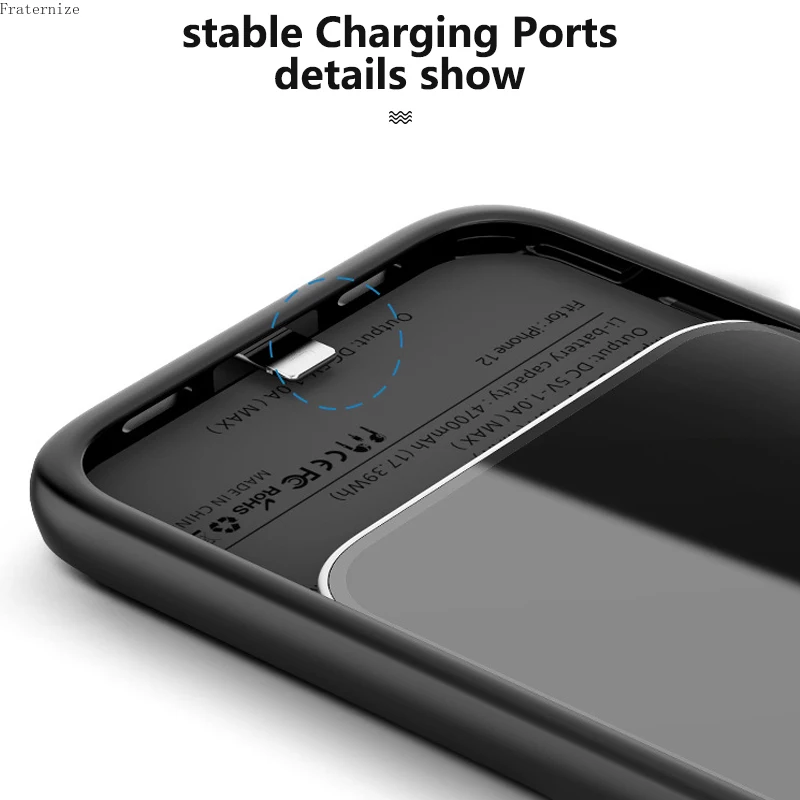 Smart Battery Charger Cases For iPhone 14 Pro Max Silm Extenal Battery PowerBank charging Cove For iPhone 14 Max Power bank Case
