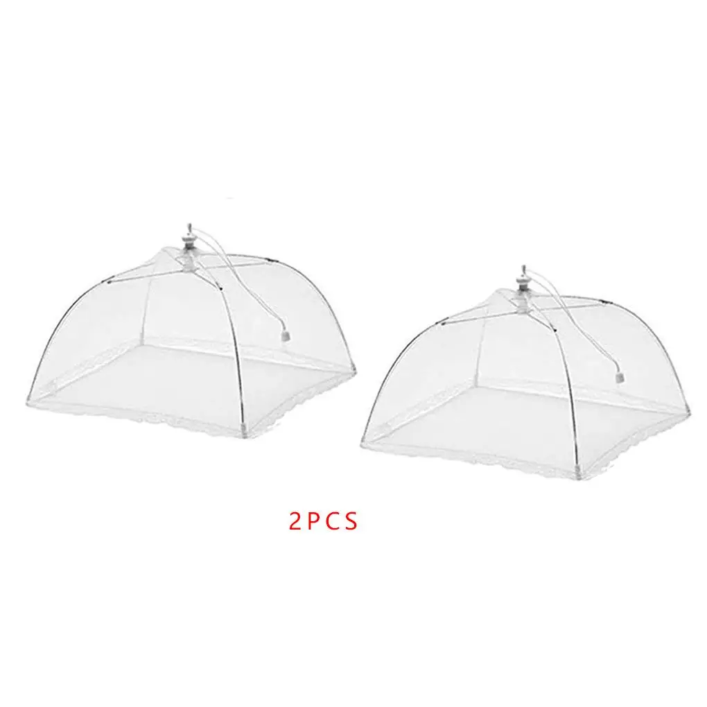 

Hot! 2PCS Umbrella Style Food Cover Anti Fly Mosquito Meal Cover Lace Table Home Using Food Cover Kitchen Gadgets Cooking Tools