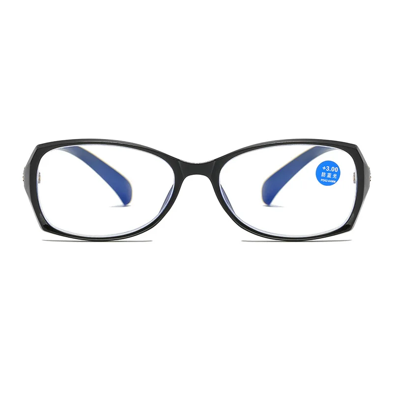 Модные женские Овальные очки для чтения с синей огранкой в оправе клевером