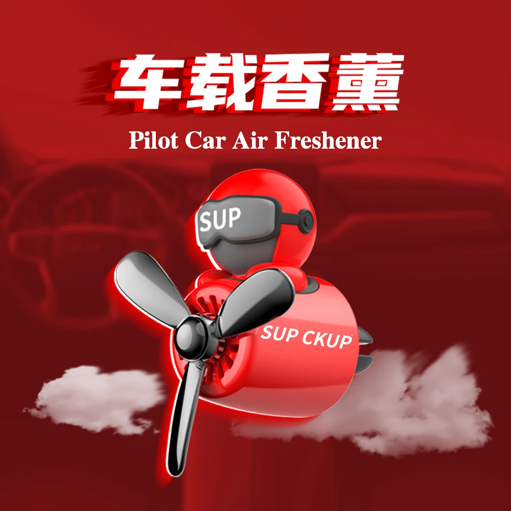 

Car Air Freshener Cartoon Bear Pilot Air Outlet Propeller Fragrance Supplies Car Flavoring Interior Accessories Perfume Diffuser