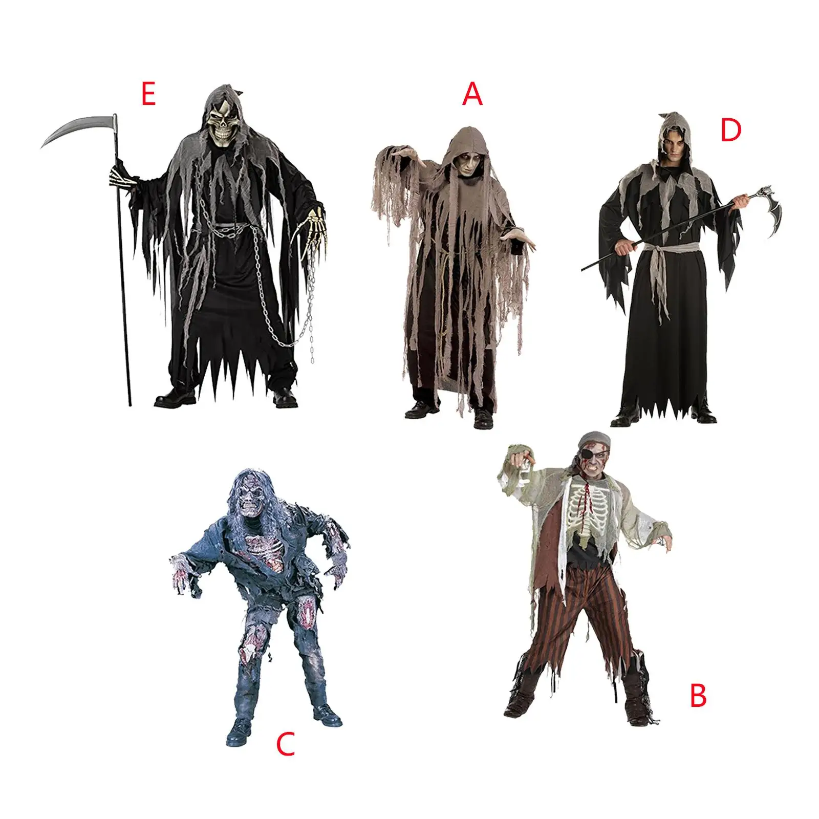 

Реалистичный костюм на Хэллоуин, маскарадный костюм, реквизит на Хэллоуин, костюм дома с привидениями, мужской, женский, мужской, подарок дл...