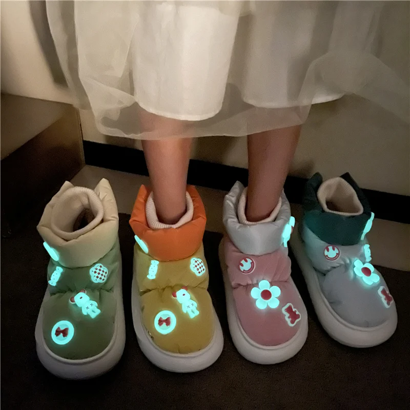 

Женские зимние ботинки с круглым носком, на плоской подошве, зимняя обувь, женские ботинки с подкладкой, женские резиновые ботильоны 2022