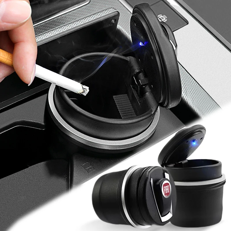 

1pcs Portable LED Light Smoke Car Ashtray Car Accessories for Fiat 500 Ducato Punto Grande Punto Panda 500x Pondo Stilo Palio
