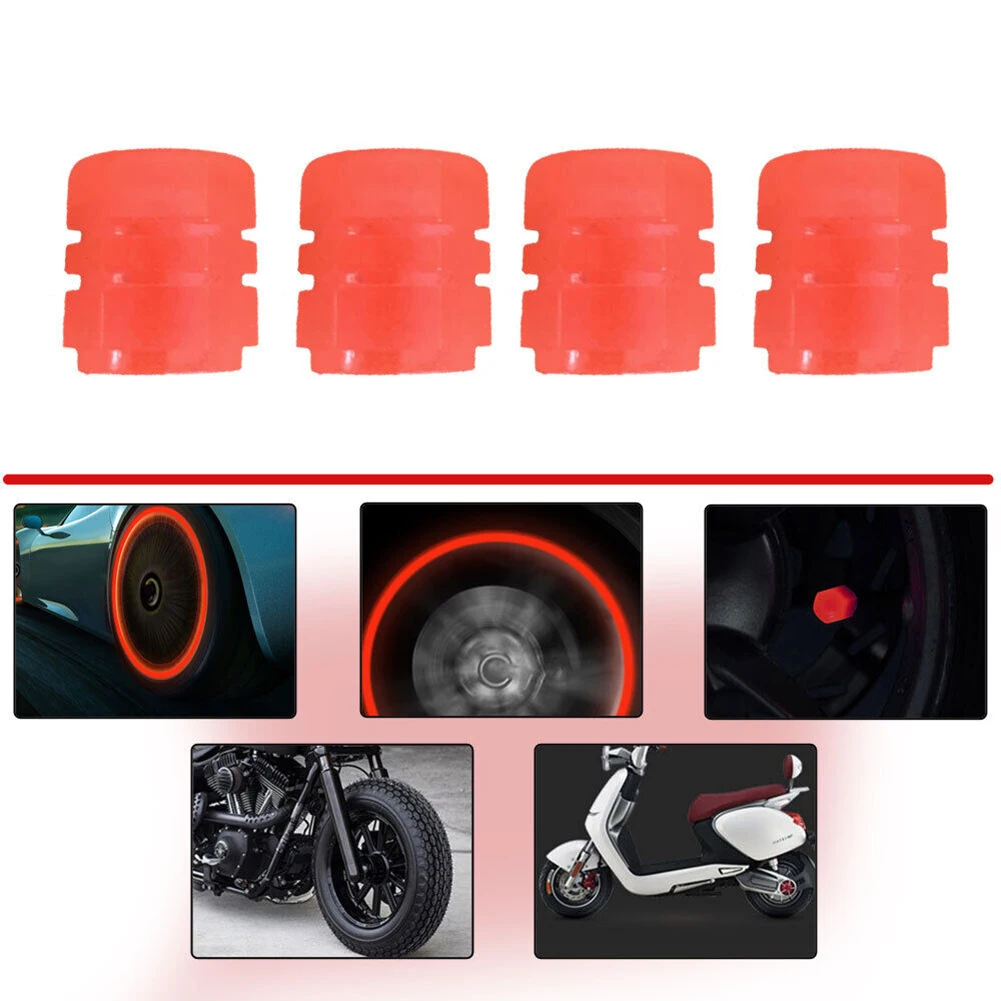 

4Pcs Red Tire Valve Cap Car Wheel Prank Dustproof Waterproof Dust Cover Accessories Universal Tire Valve Covers