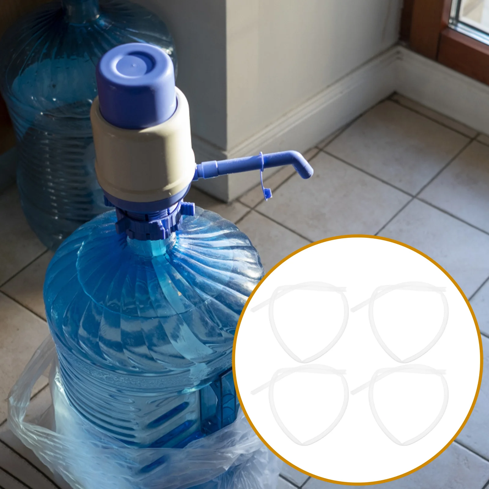 

4 шт., силиконовые трубки для бутылок с водой