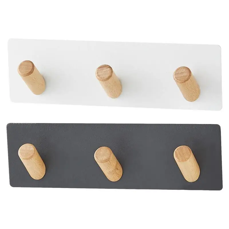

Japanese Style Wall Coat Rack With 3 Hooks Metal Decorative Home Hooks Wall Mounted Coat Racks For Coats Hats Towels Bags