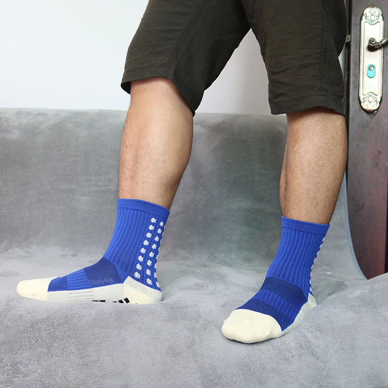 2023 New Men Women Football Socks Honeycomb Graphics Breathable Sports Arrow Silicone Anti Slip Grip Soccer Socks