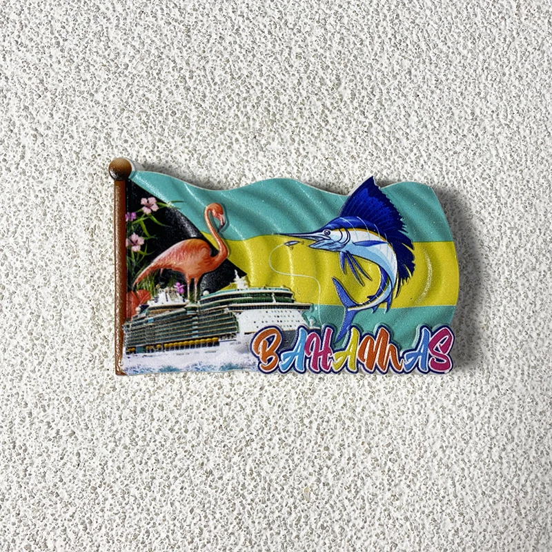 Сувениры для багам предметы домашнего декора фламинго рыба-меч 3D стерео магниты