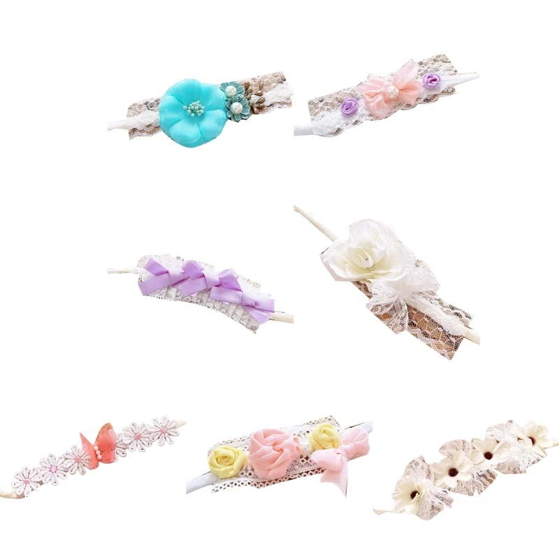 

Newborn Photography Prop Girls Flower Headband Headwear with Adjutable Strap