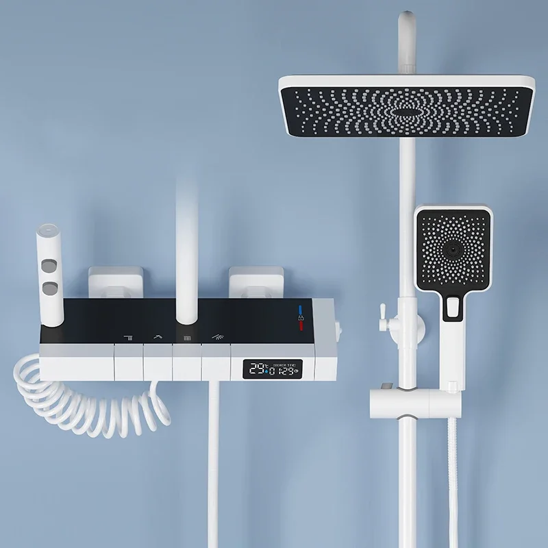 Цифровая Душевая система Piano Роскошный дизайнерский четырехфункциональный