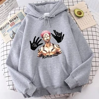japanese anime funny sukuna printed graphics hoodies japan style jujutsu kaisen sweatshirts harajuku streetwear for womenmen