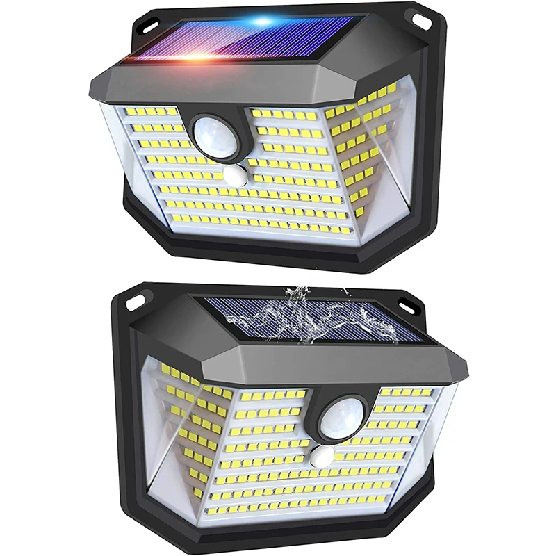 

178 Led Solar Powered Security Motion Outdoor Lights Dusk To Dawn Wireless Wall Lamp For Garden Yard Patio