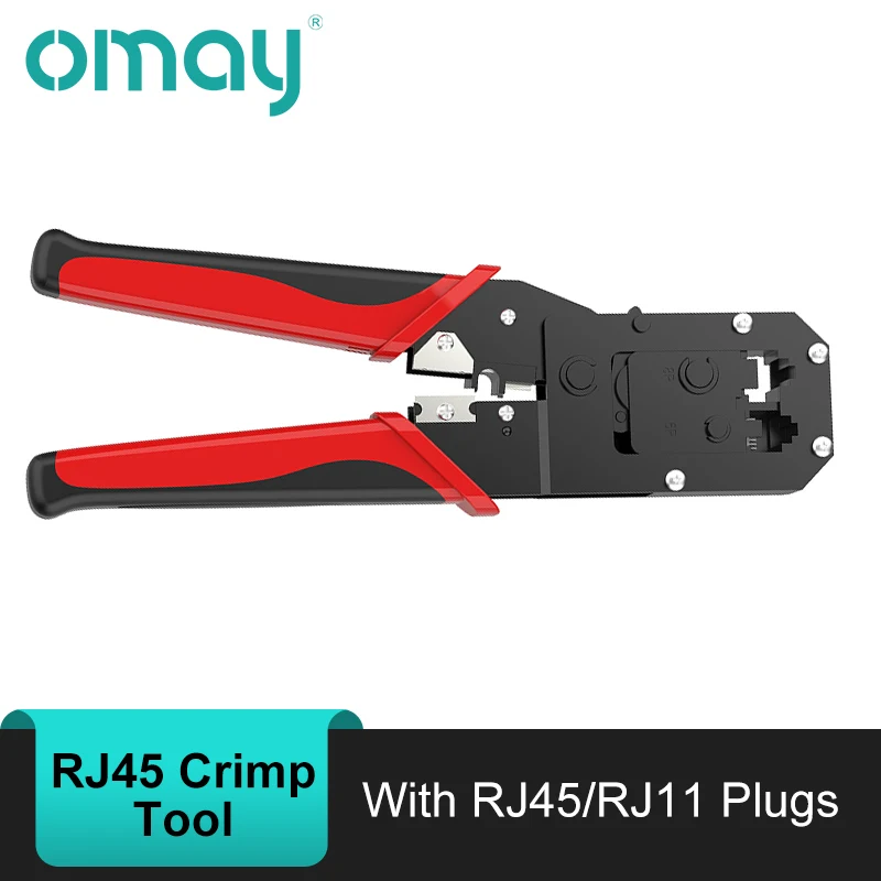 

OMAY RJ45 Crimping Tool Ethernet Network LAN Cable Cutter Stripper Plier 8P RJ45 6P RJ12 RJ11 for Modular Connector