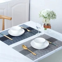 set of 4 pvc washable placemats for dining table mat non slip placemat set in kitchen accessories cup coaster wine pad
