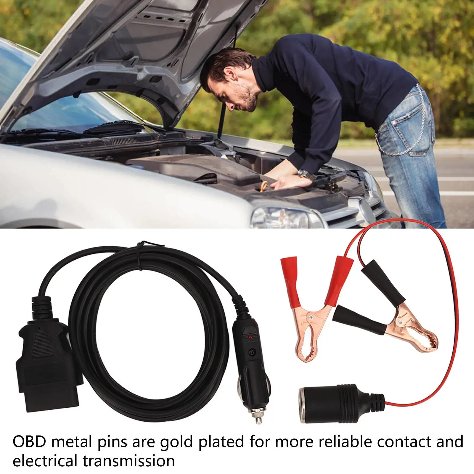 12 В портативный экстренный силовой кабель ECU для автомобиля-экономия памяти и