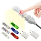 Сенсорный выключатель, 5 в постоянного тока, светодиодная мини-лампа для чтения с питанием от USB, 1,5 Вт, 3 светодиода, настольная лампа для чтения, красный, синий, зеленый, белый Портативный Гибкий светодиодный светильник с питанием от USB