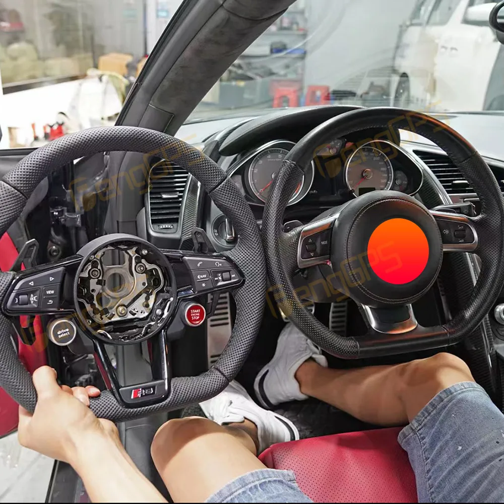 Подходит для Audi R8 рулевое светодиодный о из углеродного волокна автомобильный