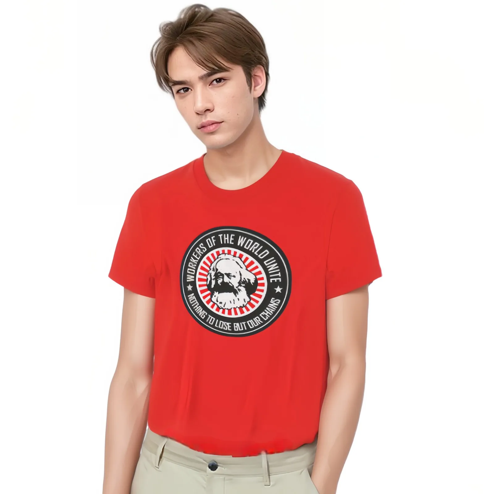 

Футболка мужская быстросохнущая с принтом Карла Маркса