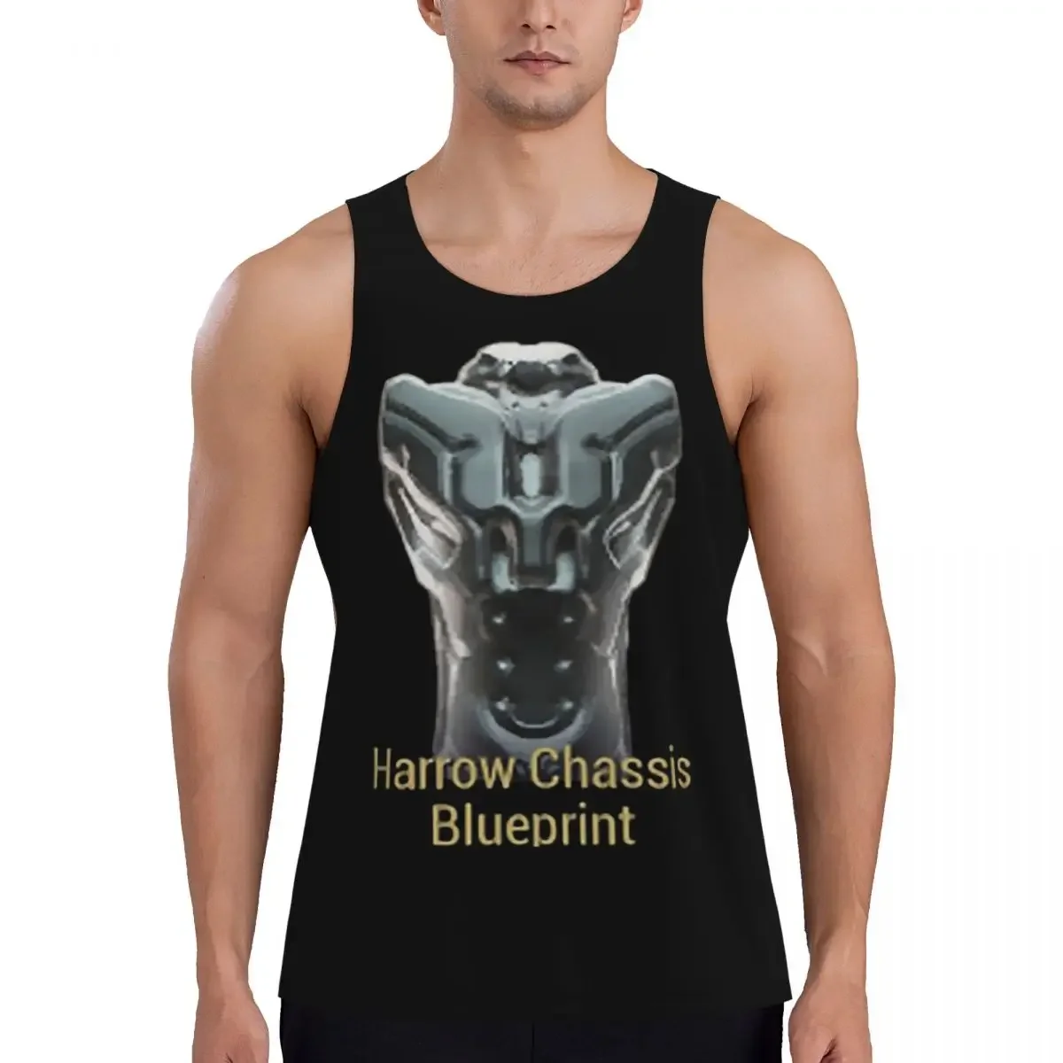 Фото Быстросохнущая дышащая майка-безрукавка для бодибилдинга Harrow Chassis Blueprint Warframe Tennoc Gym Tank Muscle №1