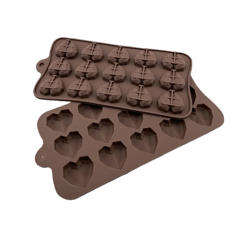 

Heart Chocolate Molds 15/8 Cavity Love Shape Silicone Wedding Candy Baking Molds Cupcake Decorations Cake Mold 3D DIY Tool