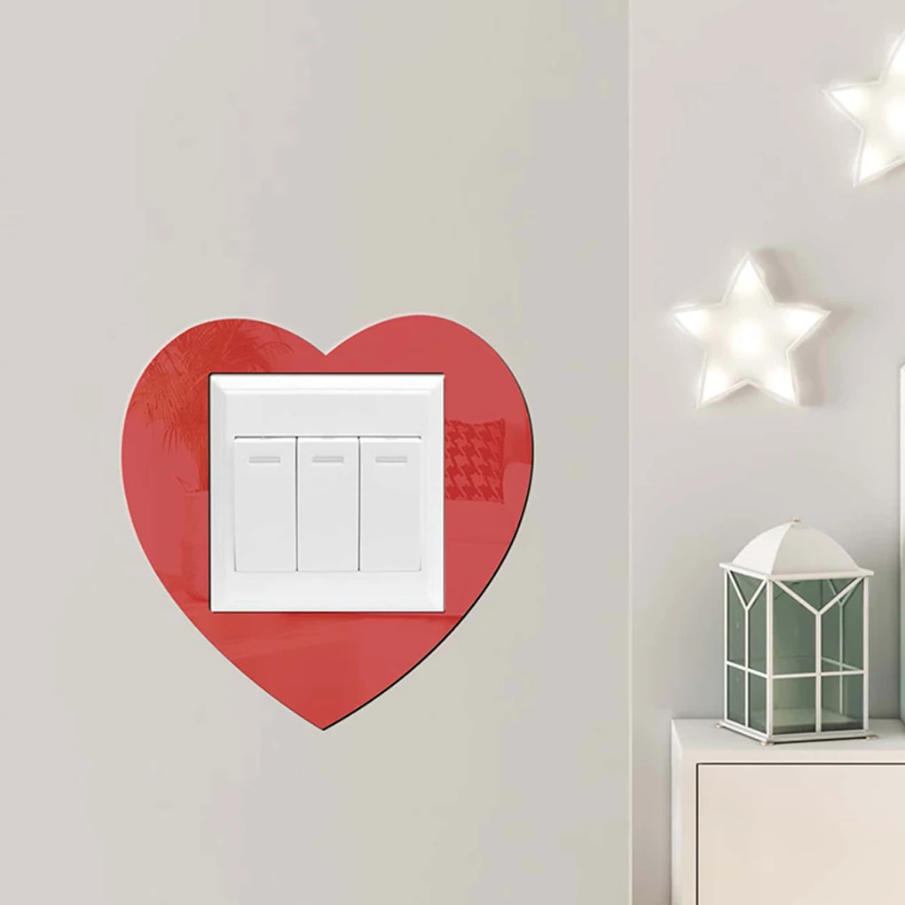 

5 шт., зеркальные наклейки на стену, с гладкой поверхностью