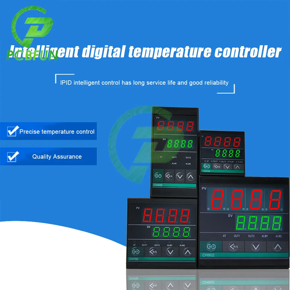 

Dual Output SSR Intelligent Digital Display Temperature Controller CH102-402-702-902 K Type 220V Temperature Control Instrument