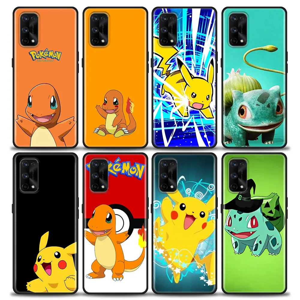 

Pikachu Pokemon Charizard Phone Case for Realme 5 6 7 X7 X50 5G Pro Ultra 7i C3 C11 C15 XT Silicone Case Cover Pikachu