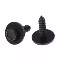 10 pcsset universal car auto 4 8x19mm self tapping screws captive loose washer 8mm hex head black hot