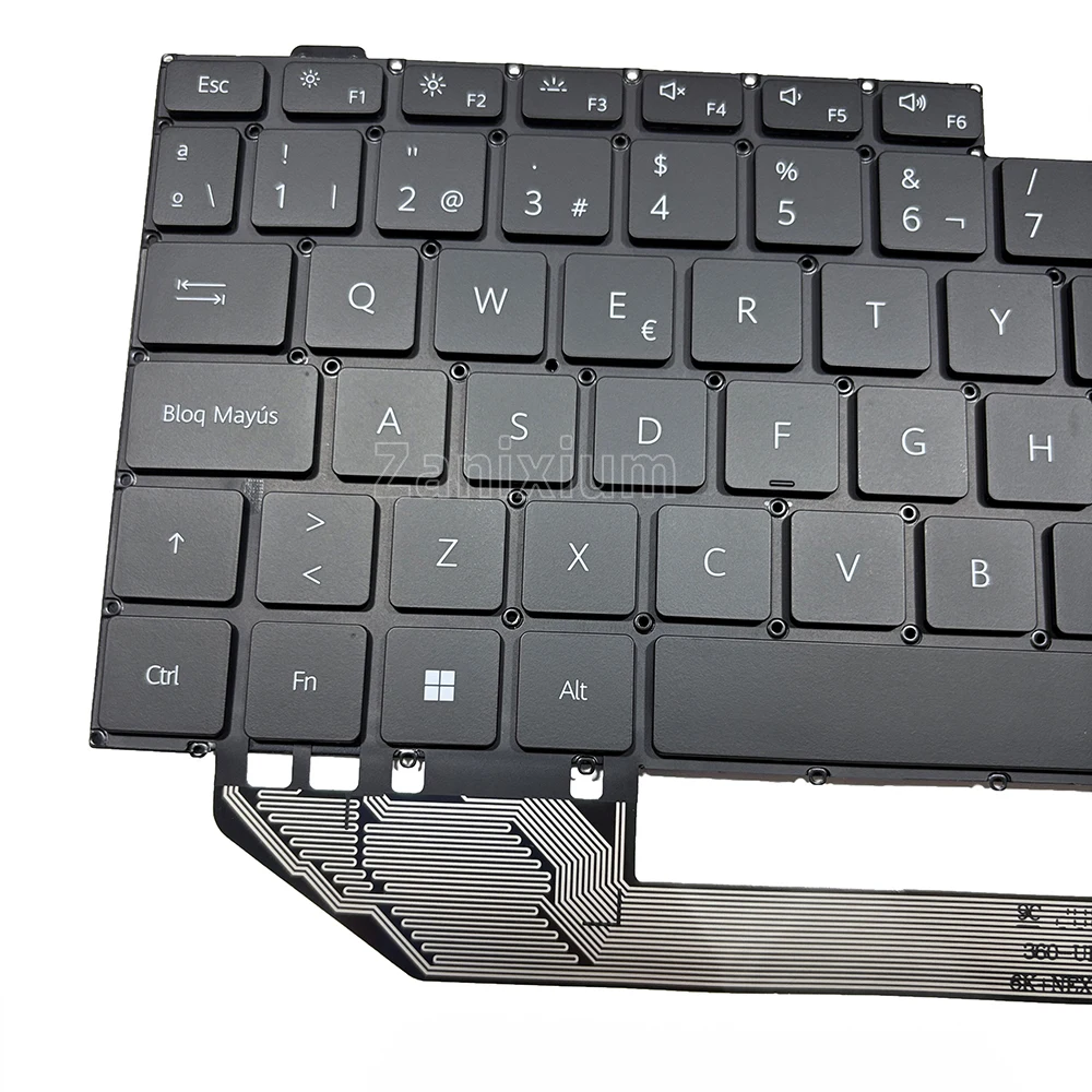 Испанская клавиатура с подсветкой для HUAWEI MateBook X Pro MACH-W19 MACH-W29 MACH-W09 MACH-W19B MACH-W19C MACH-WX9,MACHR-W19L MACHR-W29,MACHC-WAH9LP MACHC-W19C MACHC-W29BL MACHC-WAE9LP,MateBook X Pro MACHD-WFE9 (art.: 3920dd12723d3) - 3920dd12723d3