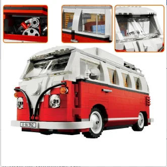 

1354PCS Volkswagen T1 Camper Bricks Van Car Bluding Blocks high-techc Ideas Bus Compatible 10220 Toys for Kid Birthday Gift