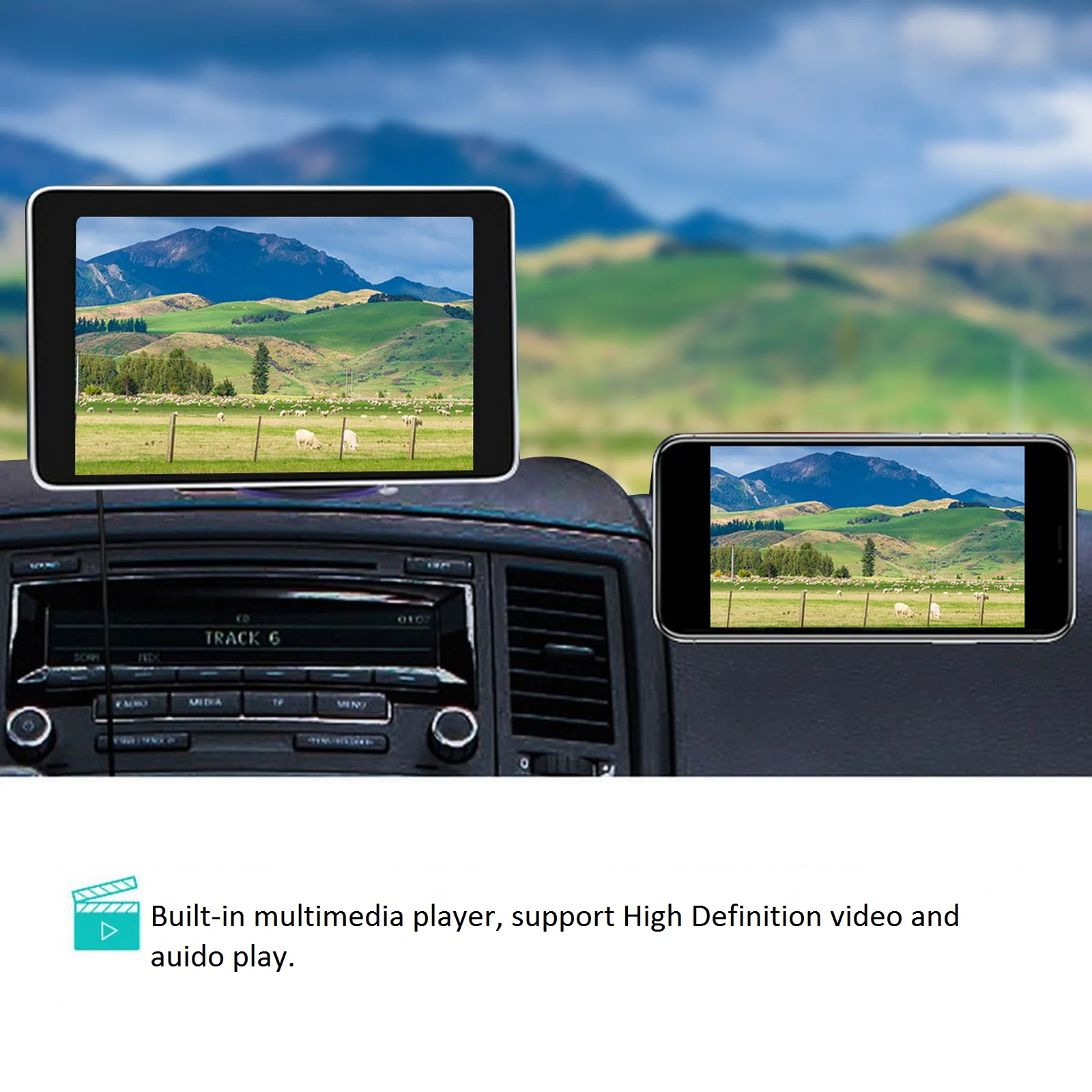 Беспроводной Carplay Android автомобильный планшет портативный мультимедийный плеер