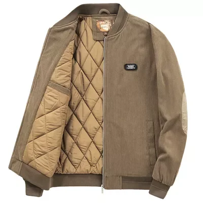 

NEW 2023 Autumn Winter Men's Bomber Jackets Casual Male Outwear Windbreaker Corduroy Warm Jacket Mens Slim Baseball Coats Cl