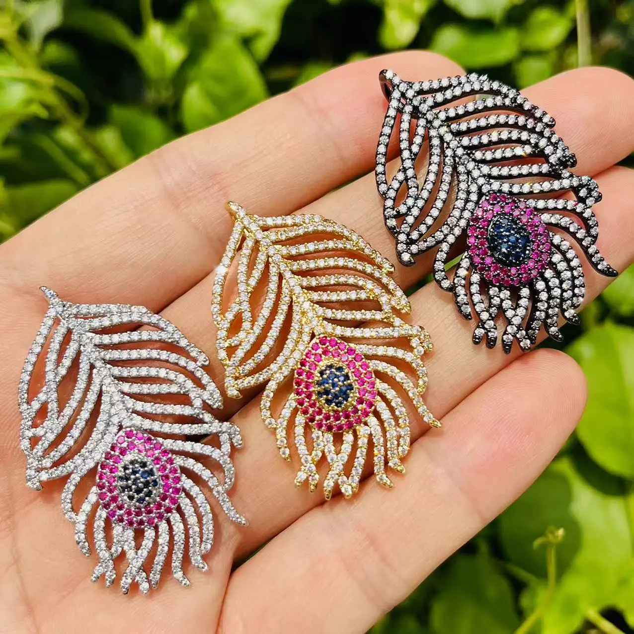 1 шт. очаровательные разноцветные кулоны с фианитом для изготовления украшений