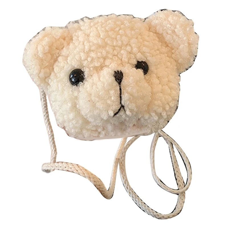 

Cute Plush Bear Messenger Bag for Kid Women Girls Cartoon Bear Shoulder Bag Shopping Dating Bag Small Crossbody Bag