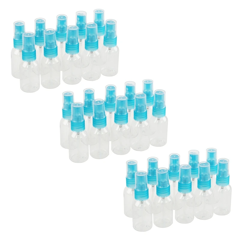 

30 X 30 Ml Bottle Atomizer Spray Empty Plastic For Blue Eau De Toilette