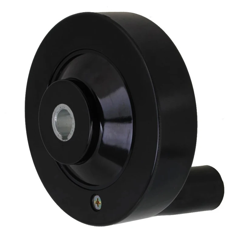 

Black Plastic Lathe Milling Machine Inside Ripple Hand Wheel With Revolving Handle Grip 12 x 100mm