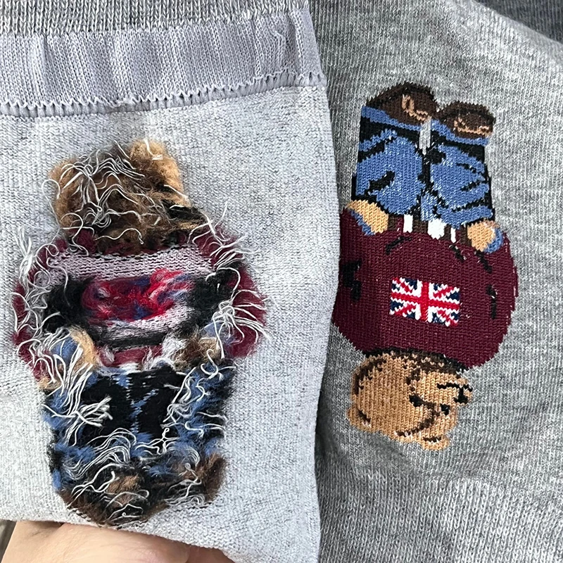 Good Quality Cartoon Gentleman Bear Men's Socks Cotton Harajuku Style Sport Boys Skateboard Novelty Breathable  Christmas Gifts