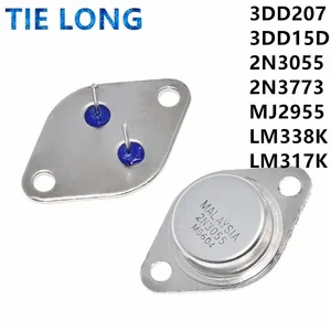 2PCS High-Power Transistor MJ2955 3DD207 3DD15D 2N3055 2N3773 LM338K LM317K TO-3 Gold Seal Straight Plug