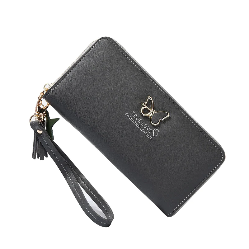 

Wallets for Women Clutch Bag Large Capacity Large Screen Mobile Phone Zipper Wallet Women Korean Style of Butterfly Hollow