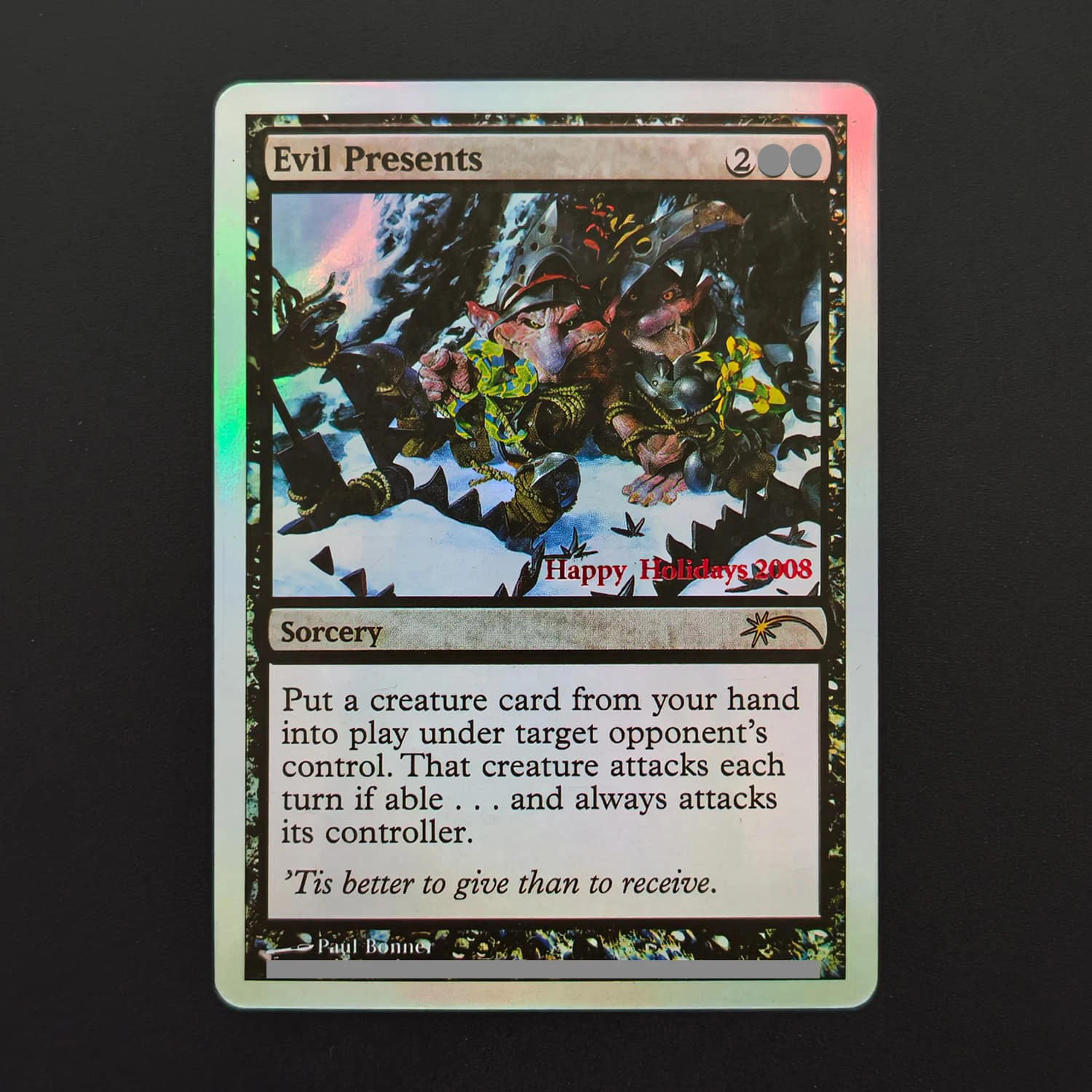 Фото HHO TCG Proxy Magical Card Happy Holidays EN Gifts Given Fruitcake Elemental Snow Mercy Evil Presents Chaos Wrap Yule Ooze Cheer №5