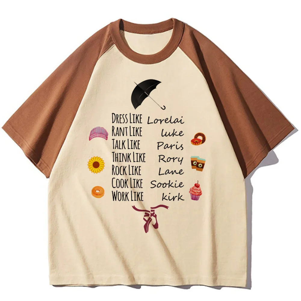 Футболка Gilmore для девочек пастельная футболка в стиле аниме Харадзюку удобная с