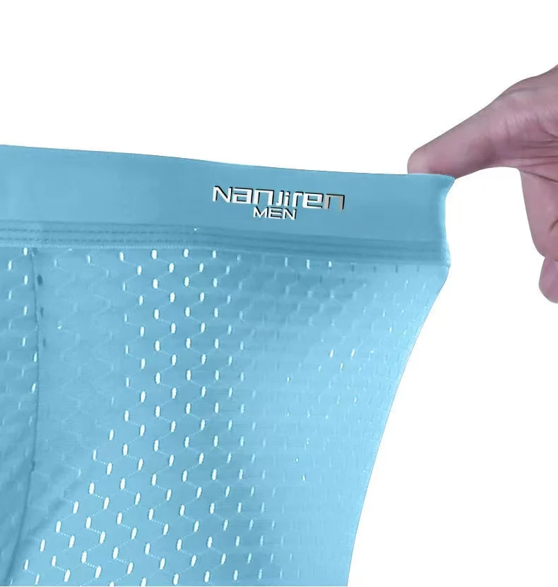 Boxers Men's Underwear Men's Boxer Shorts Male Ice Mesh Underwear Sports Shorts Man Plus Size Boxer Shorts